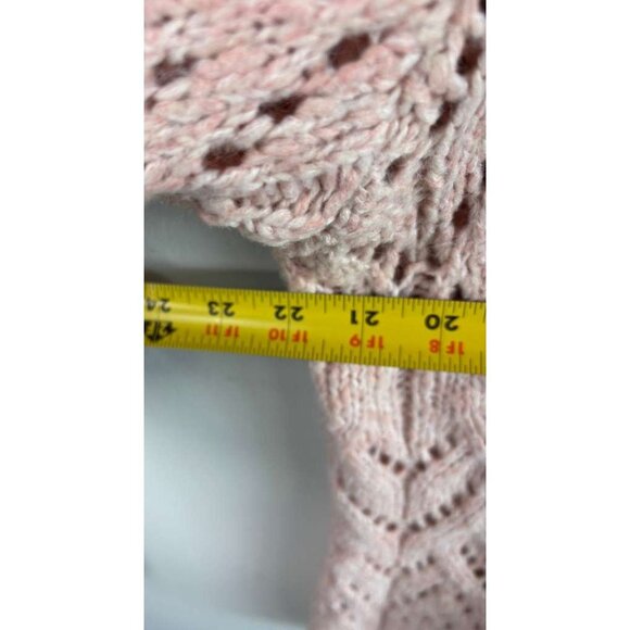 Lane Bryant Women’s Tunic Knit Pullover Open Stitch Sweater Pink Size 18/20 - Picture 11 of 12